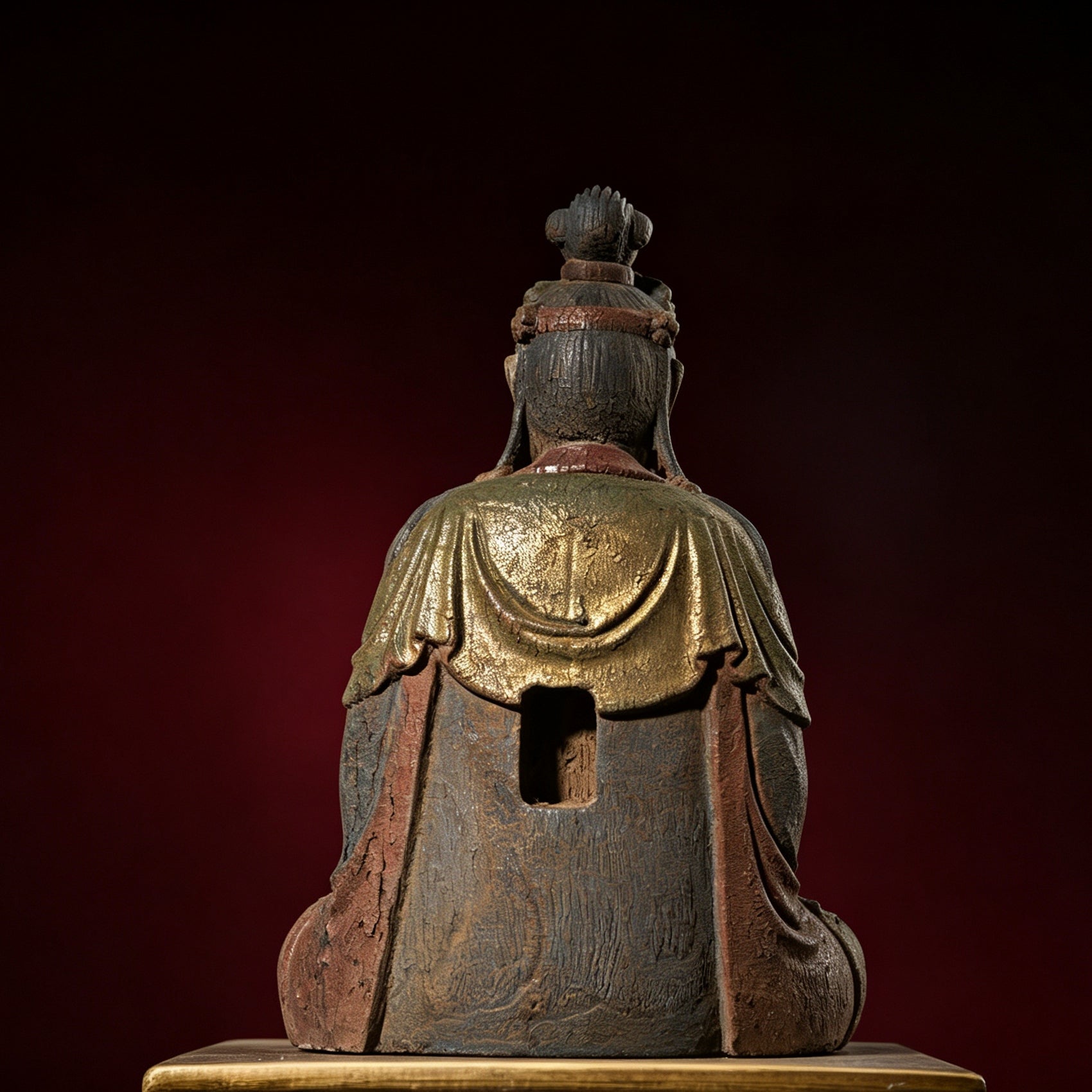 Wholesale 35cm Hand-Carved Wooden Guanyin Statue, Vintage Buddha Sculpture for Home & Zen Decor