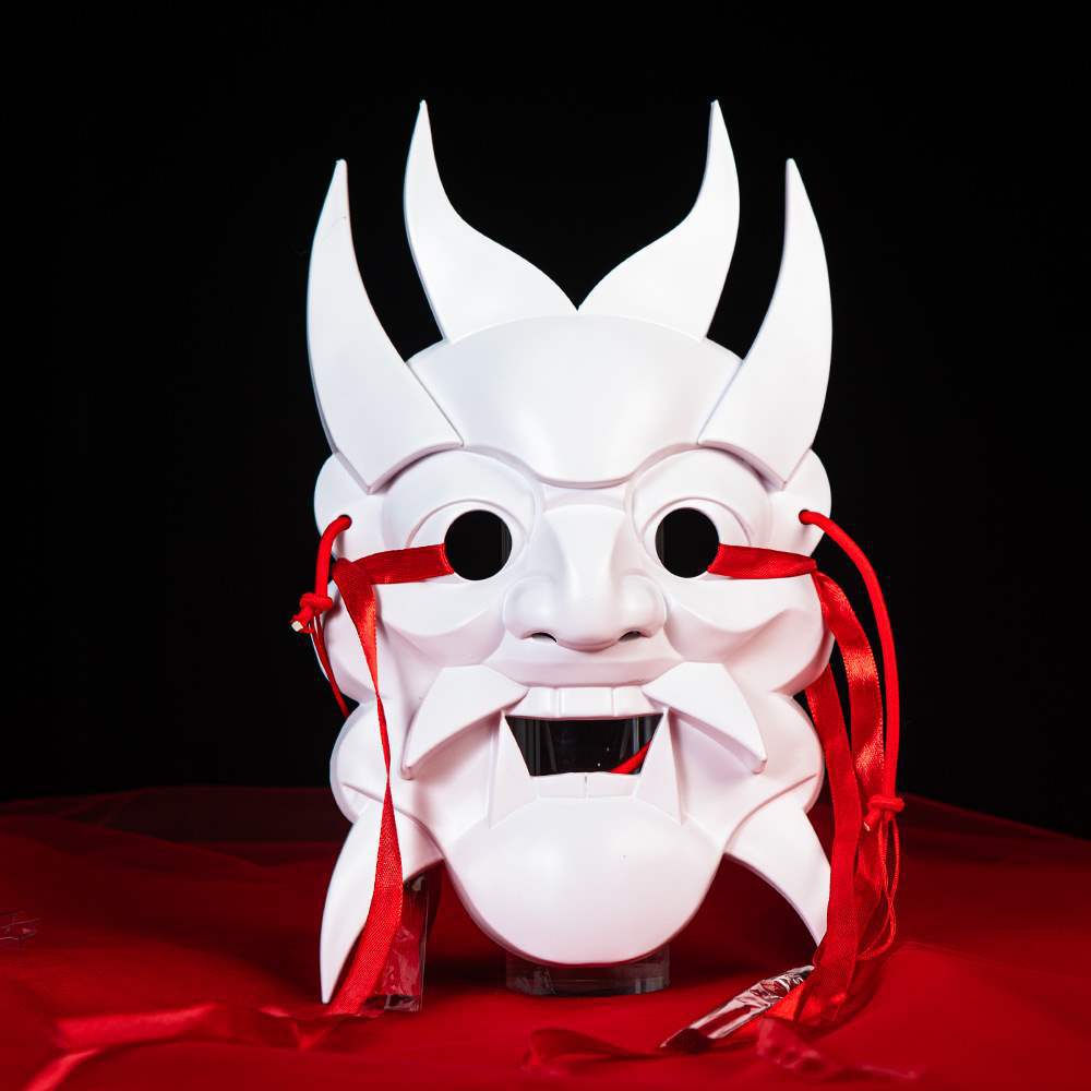 Nuo opera mask mask Guizhou handmade wood carving painting culture Guochao ethnic style temple fair mask other Halloween