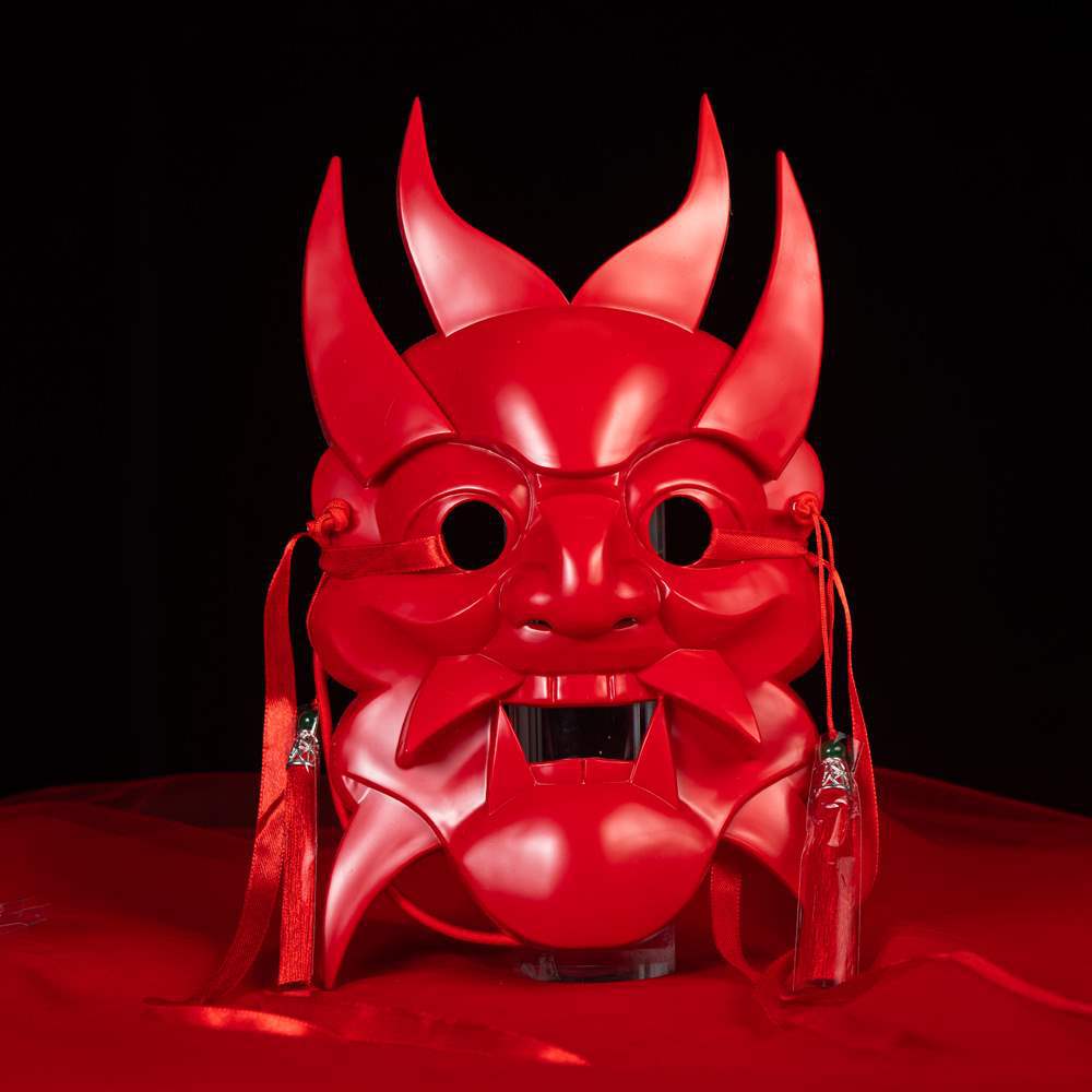 Nuo opera mask mask Guizhou handmade wood carving painting culture Guochao ethnic style temple fair mask other Halloween