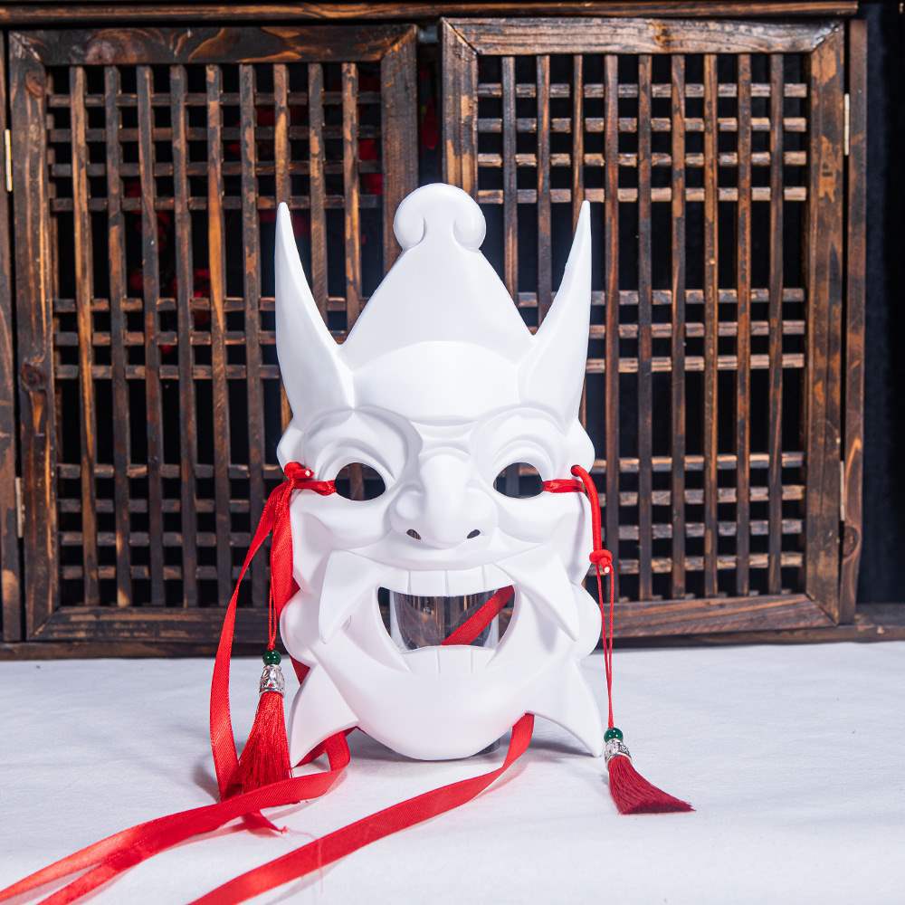 Nuo opera mask mask Guizhou handmade wood carving painting culture Guochao ethnic style temple fair mask other Halloween