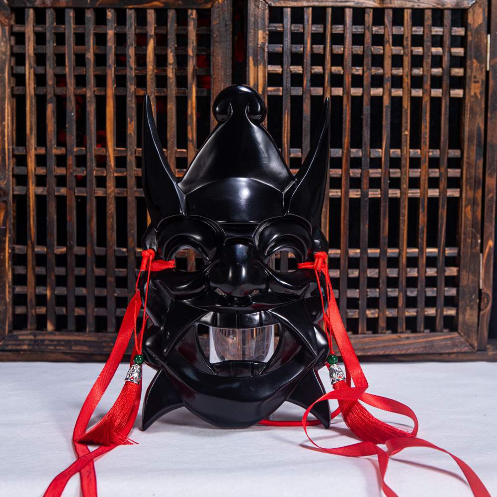 Nuo opera mask mask Guizhou handmade wood carving painting culture Guochao ethnic style temple fair mask other Halloween