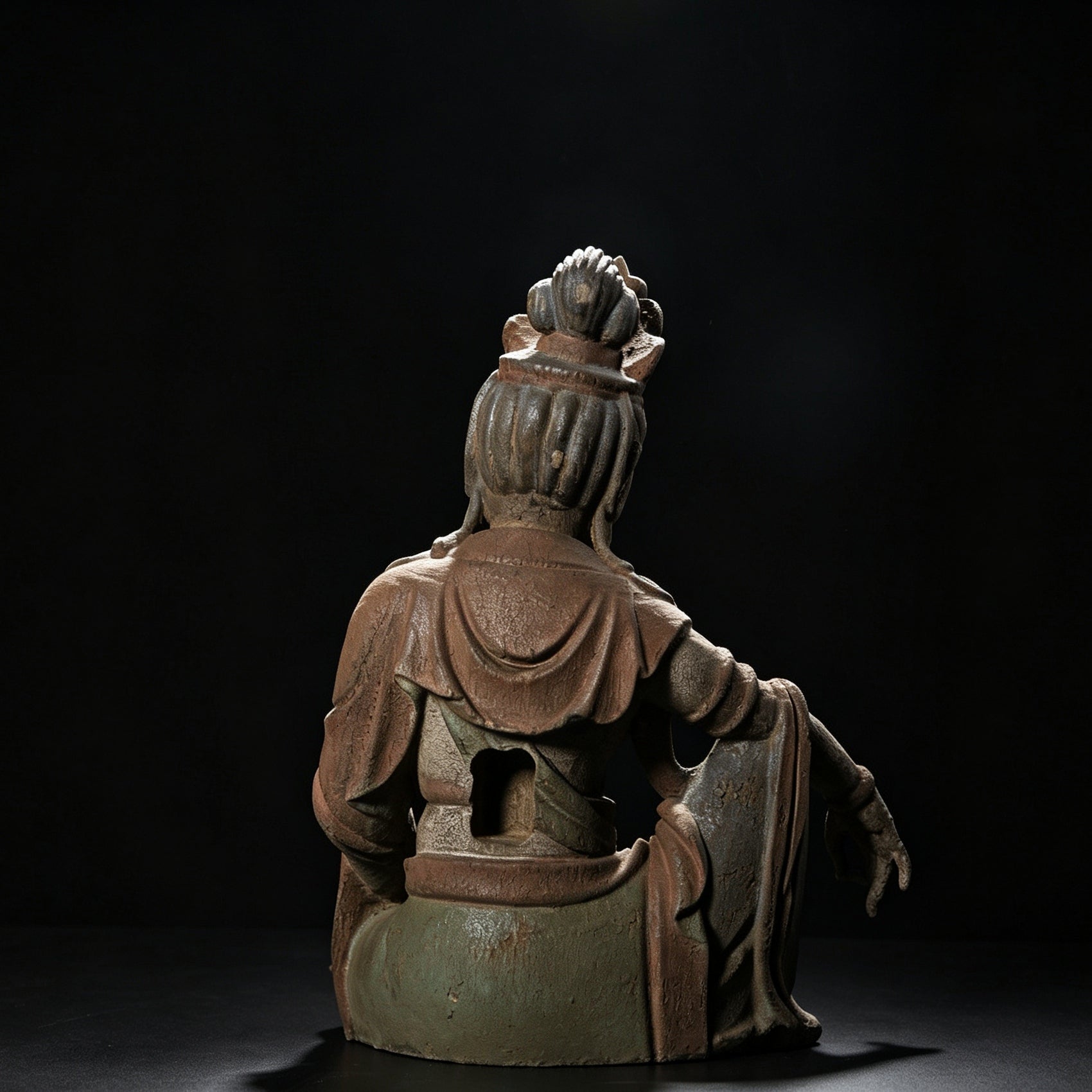 Wholesale 35cm Hand-Carved Wooden Guanyin Statue, Vintage Buddha Sculpture for Home & Zen Decor